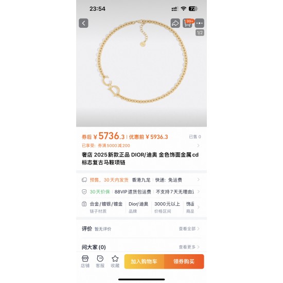 Dior Jewelry Necklace