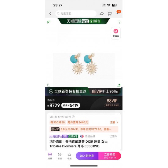 Dior Jewelry Earrings