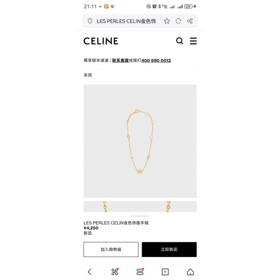 Celine Jewelry Bracelet